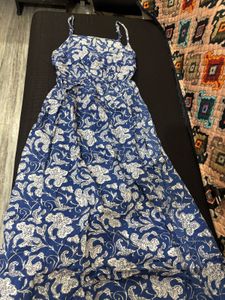 Blue Floral Maxi Dress