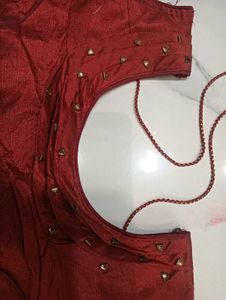 NEW Red Embellished Blouse