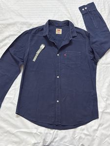 Levi's Navy Blue Button-Up Shirt