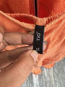 Orange Button-Down Summer Dress