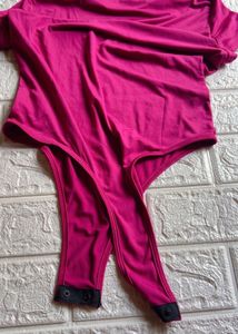 Pink high neck Bodysuit