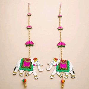 Decorative Elephant & Lotus Wall Hangings