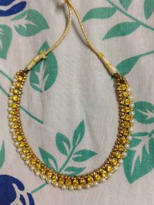 Set of 2 ~ Red &amp; Gold Pearl Necklaces