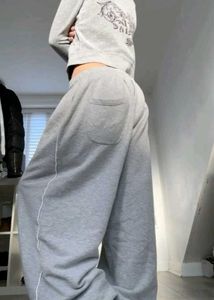 Grey Wide Leg Sweatpants 🤍