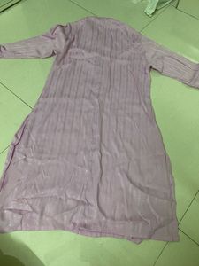 Elegant Light Pink Striped Kurta