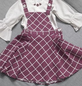 White Top And Pinafore Dress