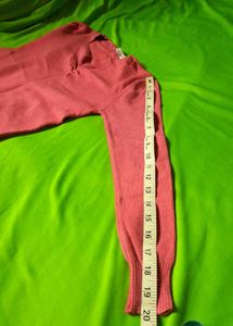 Pink Ruched Sweetheart Neck Knit Sweater Crop Top