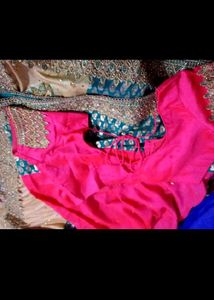 Pink Readymade Saree Blouse