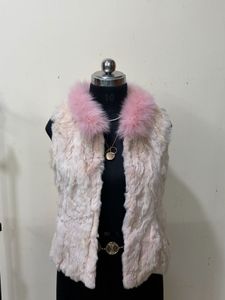 Fur Vest with Pink Collar