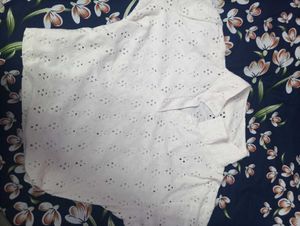 Chic White Broderie Anglaise Top
