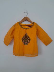 Yellow Embroidered Ethnic Set (Girl's)