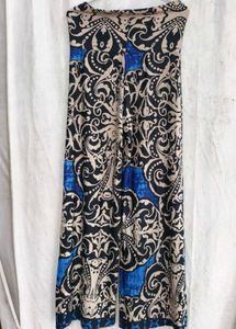 I. Boho Print Wide Leg Palazzo Pants