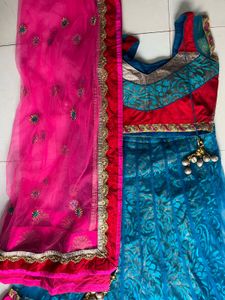 Teal &amp; Pink Lehenga