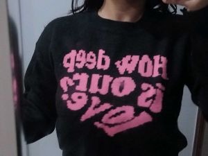 Cute Graphic Print Sweater