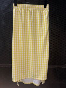 Yellow Gingham Skirt