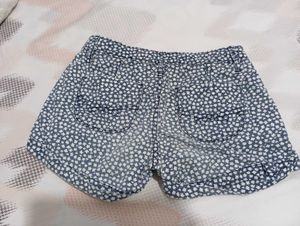 Floral Denim Shorts