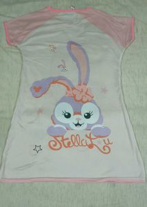 Cute Bunny Print Night Dress