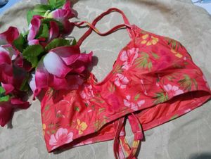 28.Floral Bikini Top