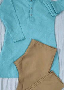 Men's Light Blue wedding Kurta Set