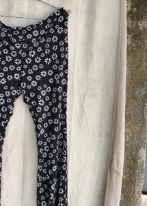 Floral Print Flared Pants