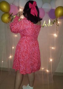 Ruby Waves Cotton Dress
