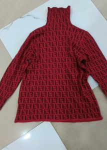 Red FF logo luxury FENDI print