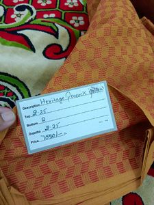 Peacock patchwork attached dress material