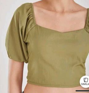 Chic Puff Sleeve Square Neck Top