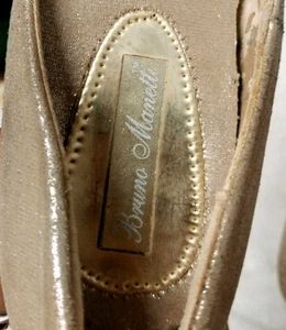 silver wedge heels