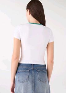 Papaya Graphic Crop Tee