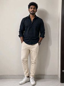Men's Beige Chinos