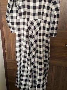 Monochrome Checkered Dress