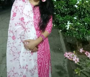 Pink Color Bandhani Dress