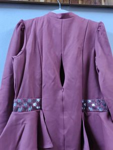 AAGURI BRAND -Peplum Dress with Sequins
