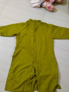 Olive Green Button-Down Kurta