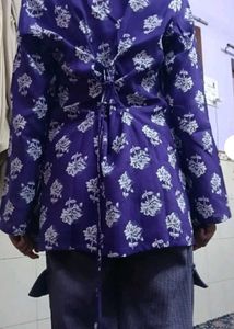 Purple Floral Print Kurta