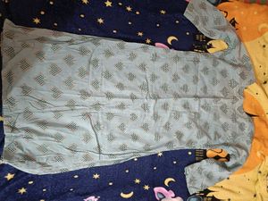 Light Blue Printed Kurta