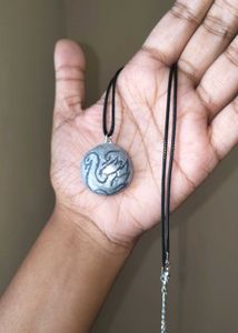 Silver Handcrafted Boho Swan Pendant