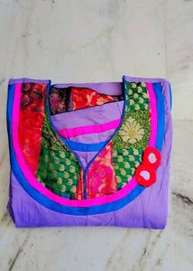 Fully Embroidered Anarkali Kurti
