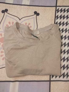 H&amp;M Basic Beige Crop T-Shirt