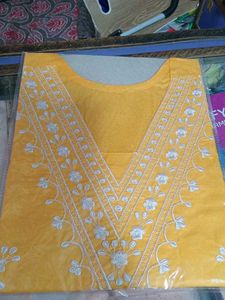 V Neck Embroidery Work Kurti