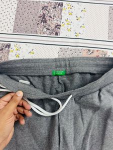Men's Benetton Grey Track Pants