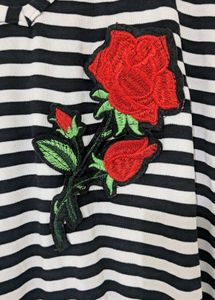 Black And White Striped Top