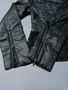 Chic Black Quilted Jacket