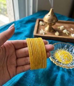 Sparkling Yellow Bangles Stack