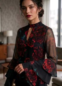 Elegant Floral Print top