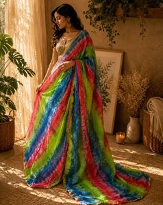 Multi-colour Vibrant Tie-Dye  Dupatta