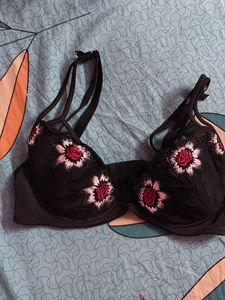 Floral Applique Bra