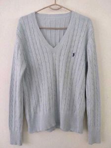 Baby Blue V Neck Jumper