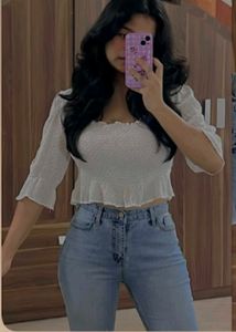polka dot top<3